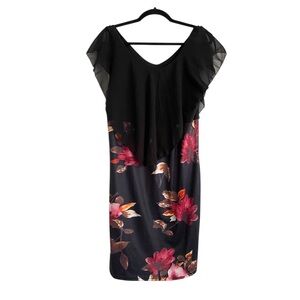 NWOT Women’s Black & Floral Dress